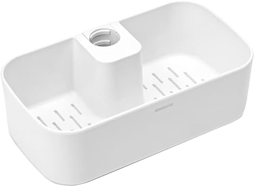 Brabantia Shower Caddy - Corrosion Resistant Plastic Storage | Fits Rods Ø16-Ø28mm | White 1