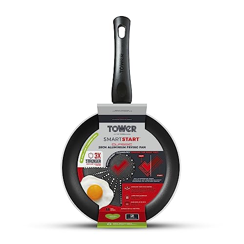 Tower T700301 SmartStart Classic 28cm Aluminium Frying Pan with Aeroglide Non-Stick 12