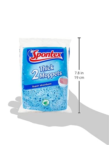 Spontex Thick Moppets - Super Absorbent & Flexible Sponge Wipes | Pack of 2 7