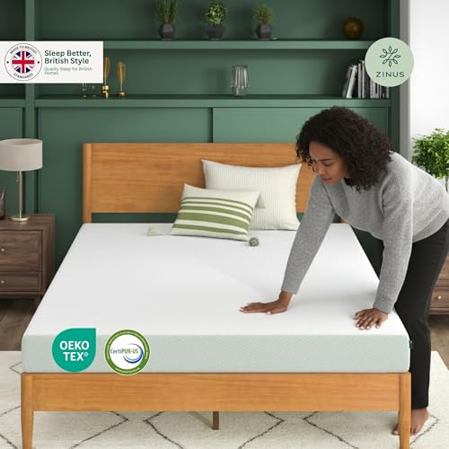 Zinus Double Mattress Memory Foam Green Tea Infused 8'' Height Medium Firm Orthopaedic Support 135 x 190 cm 3