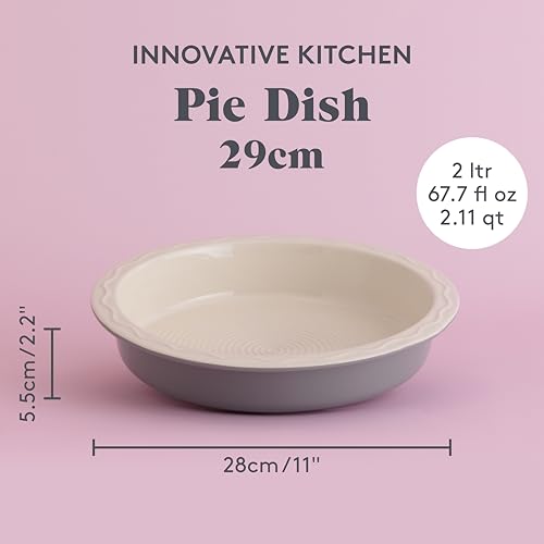 Mason Cash Innovative Kitchen Cream Stoneware Pie Dish - 29 cm Round | Oven Safe 4