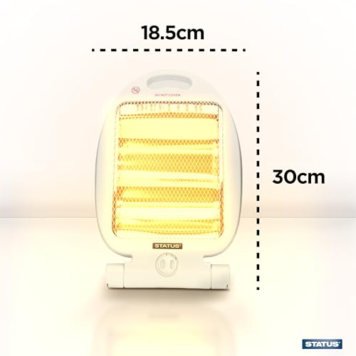 Status Quartz Heater - 800W Infrared Portable Heater with 2 Heat Settings | Lightweight 2