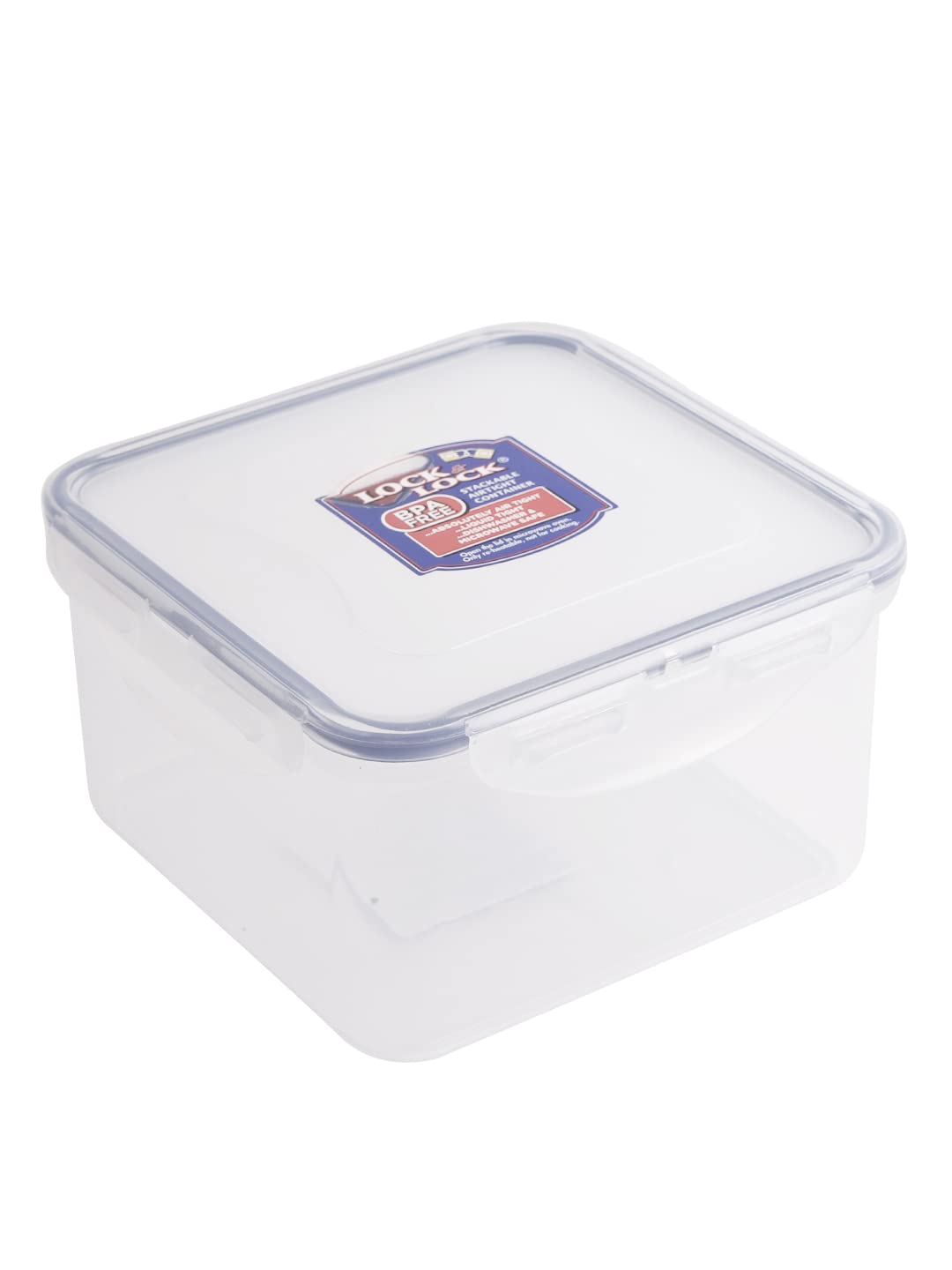 LocknLock Square Plastic Food Container - 1.2L Airtight Storage | Freezer & Microwave Safe 5