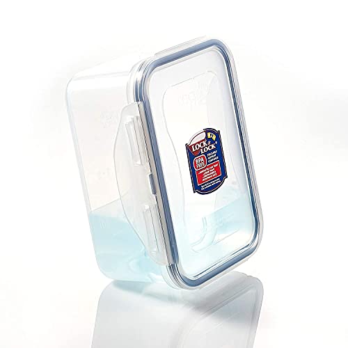 LocknLock HPL826 Rectangular Food Storage Container - 2.6L Capacity | Airtight & Leak Proof | Clear/Blue 2