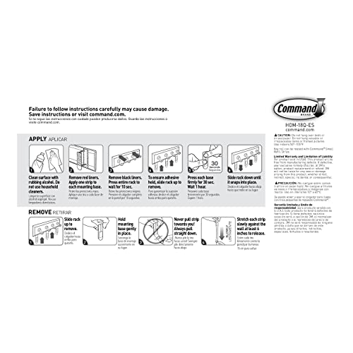 Command HOM-18Q-ES Key Rail Quartz - Damage-Free Hanging | Holds 900g | Metal 10