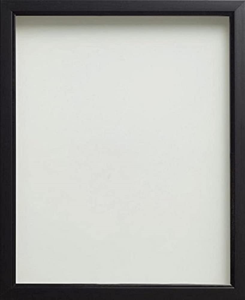 Frame Company Drayton Black Plastic Picture Frame 9x7 inch | Real Glass | Ready to Hang/Stand