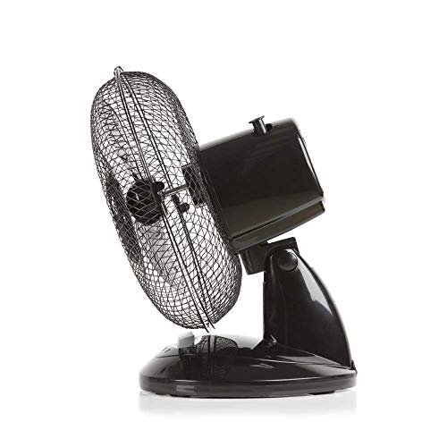 Signature S40008B 9” Desk Fan - 2 Speed Oscillation | Adjustable Tilt | Black Plastic 10