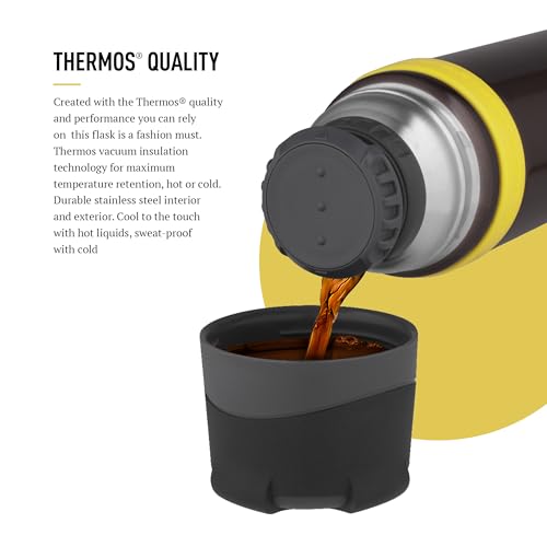 Thermos Charcoal Ultimate Flask - 500ml Vacuum Insulated Stainless Steel Drink Flask | 24hr Hot/Cold 3