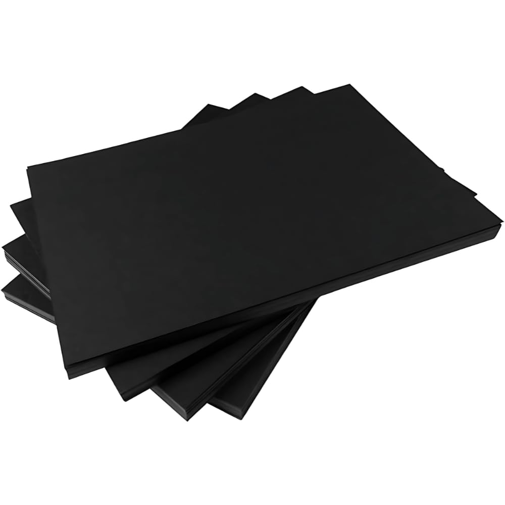 Hawksbill A5 Black Cardstock - 160 GSM, 50 Pack | Smooth Finish for Crafts & School Projects 1