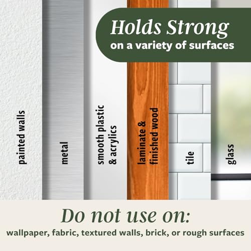 Command Medium Wire Hooks - Damage-Free Hanging | Holds 900g | Latte Brown | 6 Hooks, 8 Strips 10