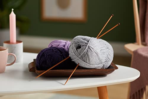 KORBOND DK Light Grey Yarn - 100g Acrylic Wool | Double Knit | Hypoallergenic | 290m 3