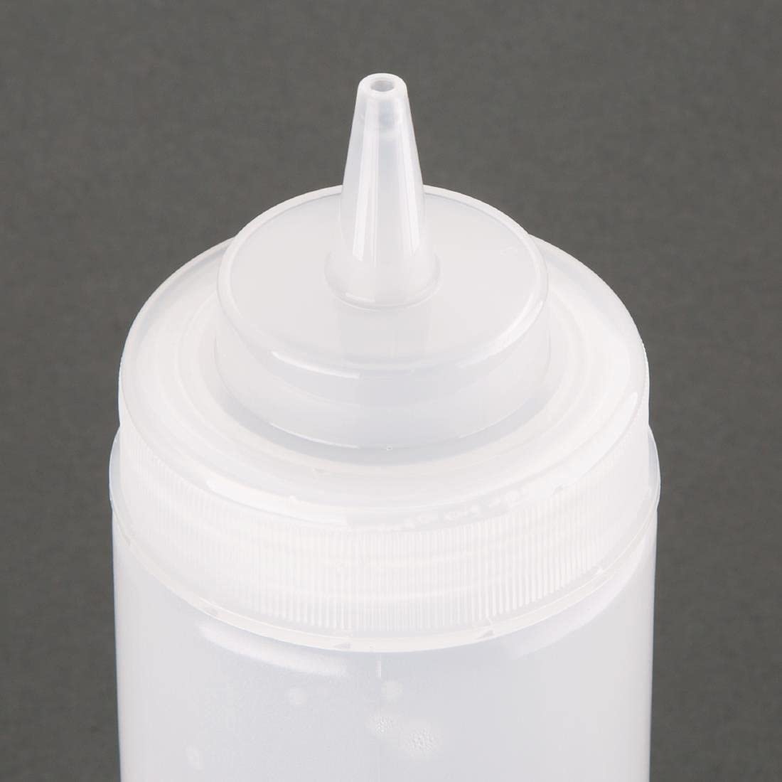 Vogue Clear Wide Neck Squeeze Sauce Bottle - 16 oz | Durable Polyethylene | Precise Dispensing 3
