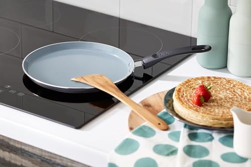 MasterClass 24 cm Eco Induction Crepe & Pancake Pan | Chemical Free Non-Stick | Aluminium/Iron 10