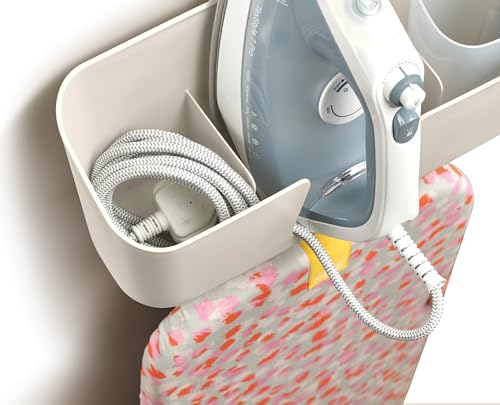 Joseph Joseph Ironhub Wall Mounted Iron Holder and Jug Storage Organiser | Ecru | Max Load 15 Kg
