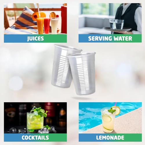 ACCURATE 200 Pack Clear Plastic Disposable Drink Cups - 180ml (7 Oz) | Lightweight & Travel-Friendly 3