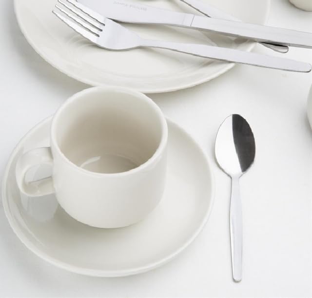 Olympia Genware Millennium Tea Spoon - 18/0 Stainless Steel, 135mm Length | Pack of 12 2