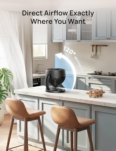 Dreo 12 Inch Desk Fan for Bedroom - 25dB Silent Cooling, 70ft Air Circulation | Black 4