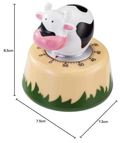 Judge Grazing Cow Kitchen Timer - 60 Minute Mechanical Wind Up | Stainless Steel 4