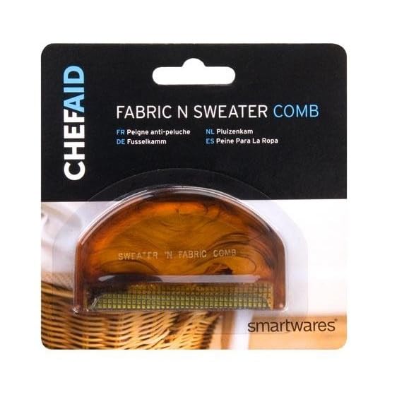 Chef Aid Fabric and Sweater Comb - Quick Lint & Fuzz Removal for Wool & Cashmere | Yellow