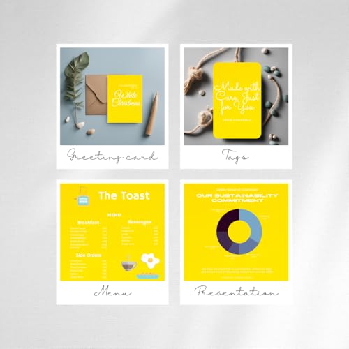Hawksbill Bright Yellow Card Stock - 180 GSM A4 Premium Paper for Crafts & Printouts | 100 Sheets 3