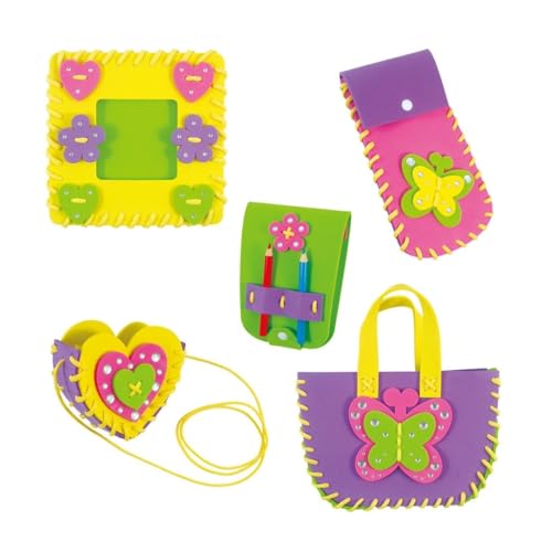 Galt First Sewing Kids Craft Kit A4085G - Foam Projects for Ages 5+ | Includes 5 Kits & Guide 3