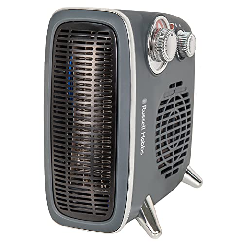 Russell Hobbs Retro Electric Fan Heater - 1.8KW | Adjustable Thermostat | Grey | RHRETHFH1001G 10