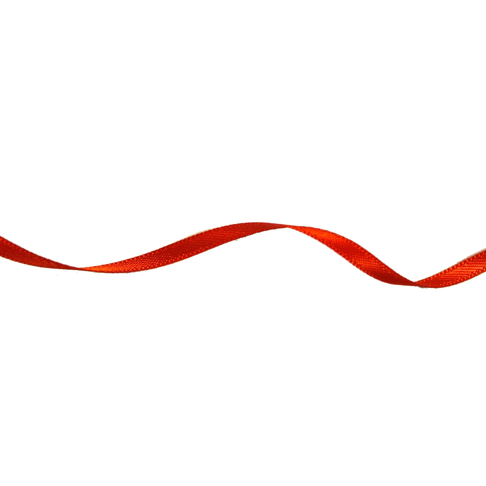 Vaessen Creative Satin Ribbon - Double-Sided Sheen | 3mm Wide, 10m Long | Poppy Red 4