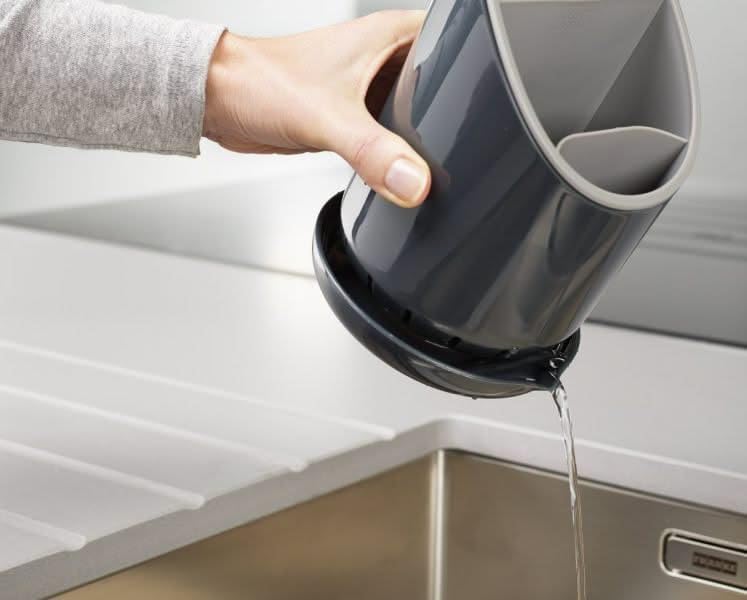 Joseph Joseph Dock Cutlery Drainer and Organiser - Dark Grey/Grey | Plastic | 120x127x190mm 2