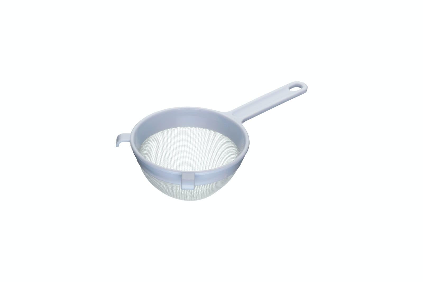 KitchenCraft Plastic Sieve with Heat Resistant Nylon Mesh - 12cm (4.5 Inch) Size, White 1