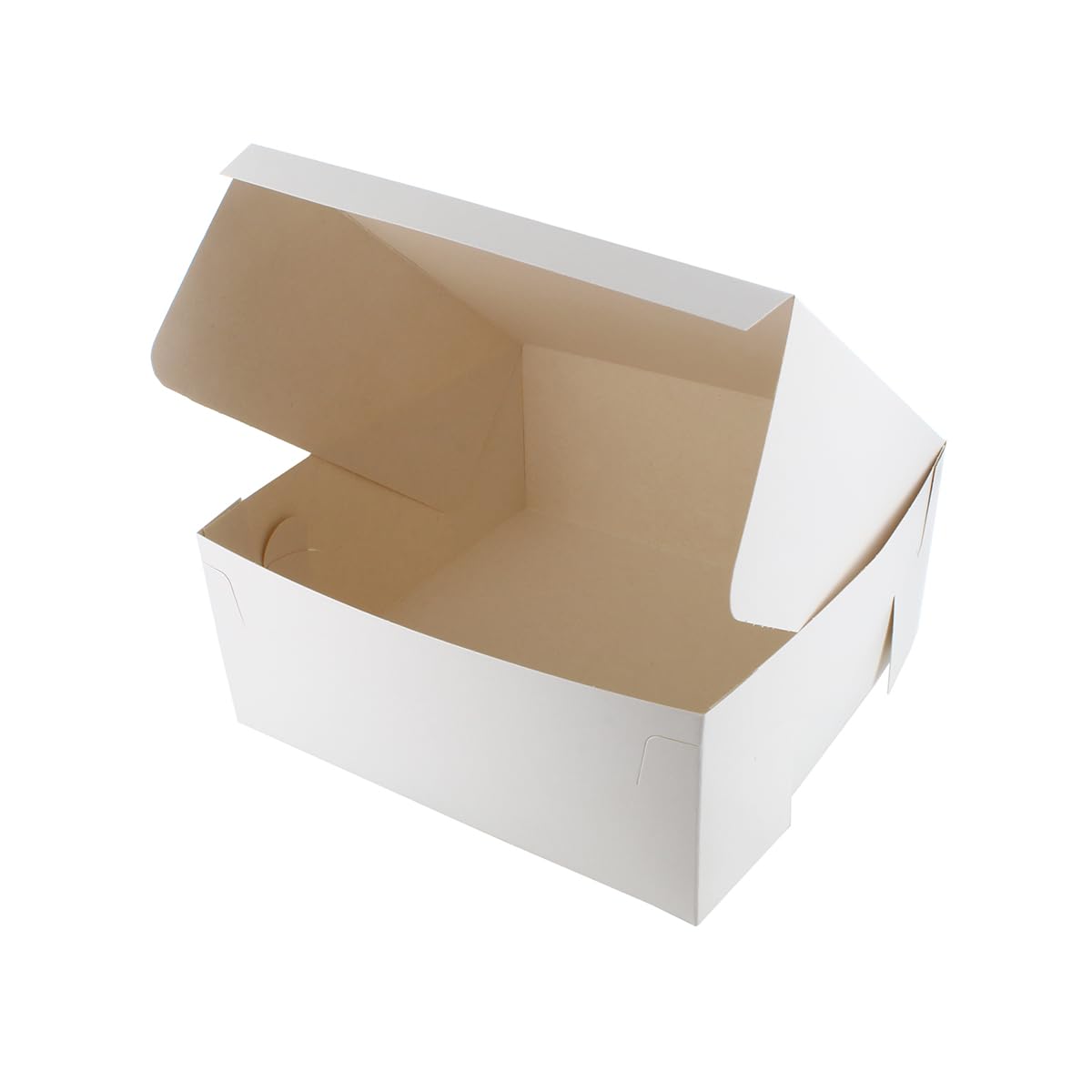 Culpitt White Folding Cake Boxes - 7' x 7' Food Safe Containers for Pastries & Takeaways | 10 Pack 1