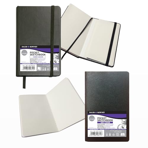 Daler Rowney Simply Pocket Sketchbook Soft Cover | 100gsm Paper | 3.5 x 5.5-Inch 2
