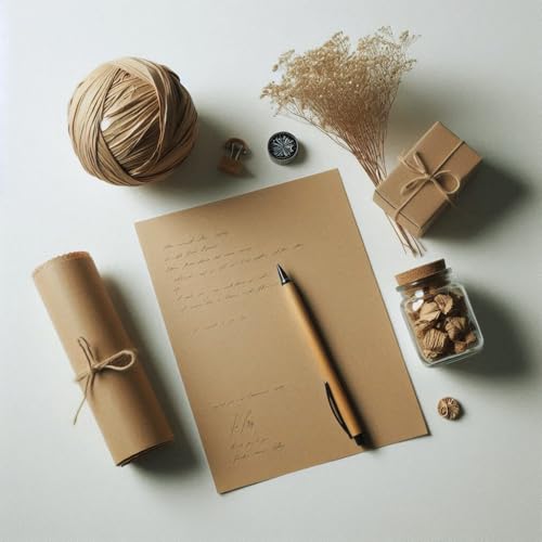 Hawksbill Brown Kraft Card A4 280GSM - 50 Pack Thick Cardstock for Crafts and Office Use 4