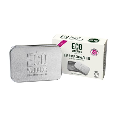 Little Soap Company Eco Warrior Bar Soap Storage Tin - Rust-Resistant Aluminium | Self-Draining Tray | Silver 2