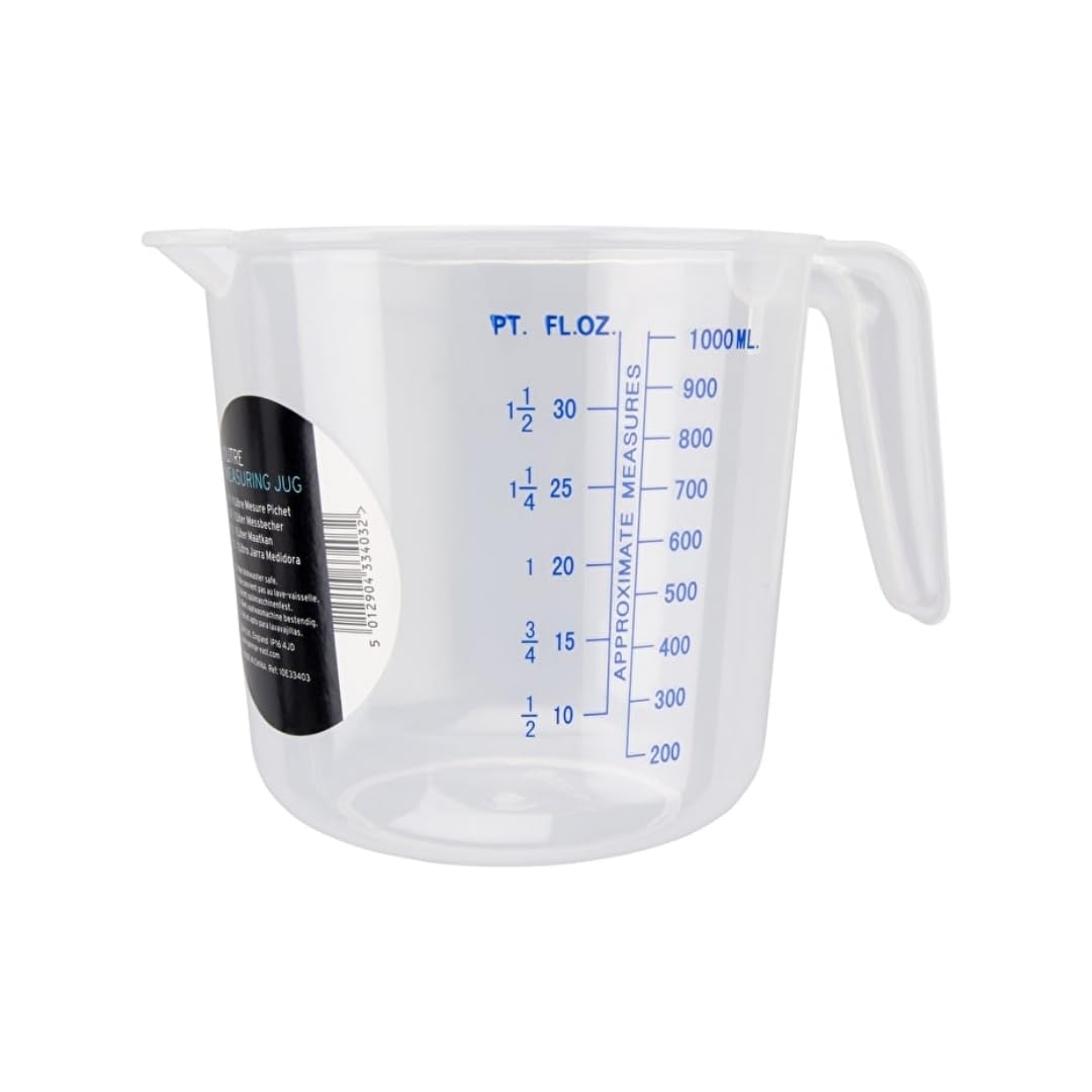 Chef Aid Plastic 1 L Measuring Jug - Accurate Liquid Measurement | BPA-Free 1