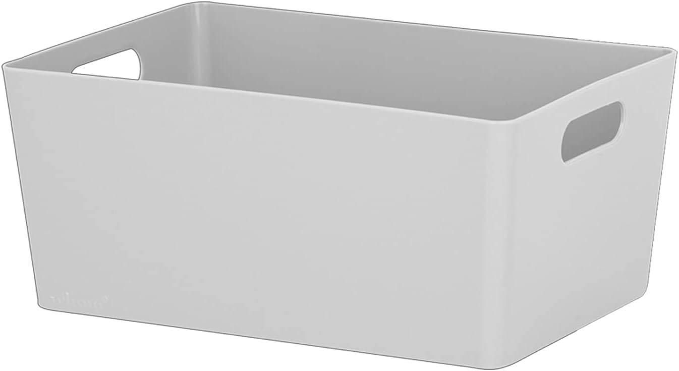 Niftii 5-Pack Plastic Shelf Baskets with Sturdy Handles | 3.9L Capacity | Grey 7