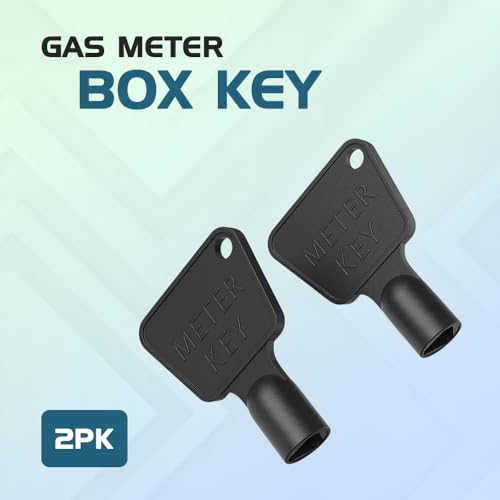 1ABOVE 2 Pack Triangular Utility Access Keys - Black Plastic for Gas, Electric & Water Meter Boxes 3