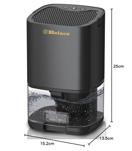 Belaco 1000ML Portable Dehumidifier - Removes Damp & Mould | Quiet Operation 10