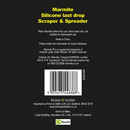 Kimm & Miller Marmite 'Marmife' Knife Spreader & Jar Scraper | Silicone | Black 10