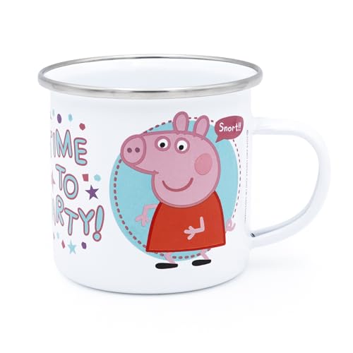Robert Frederick Peppa Pig Enamel Coffee Mug - Time to Party Design | 350ml Capacity | Dishwasher Safe 2