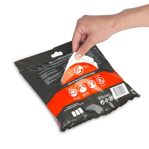 Brabantia PerfectFit Bin Liners - Size V (2-3 Litre) | 40 Count, Tear-Resistant Plastic Bags with Tie Tape 3