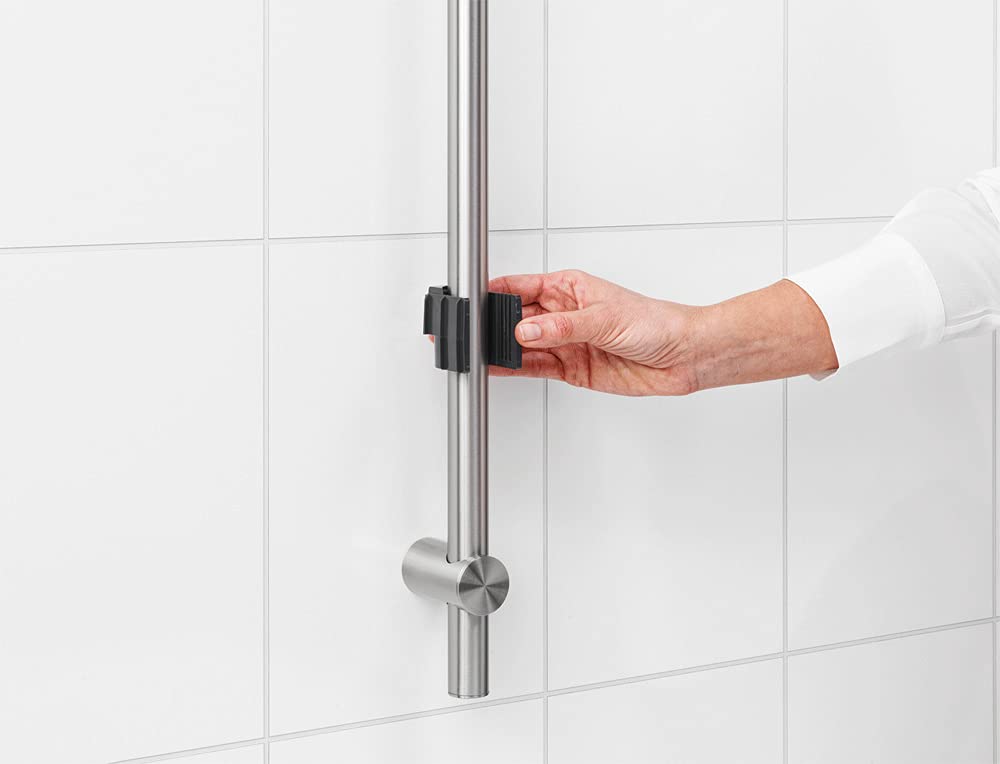 Brabantia Shower Caddy - Corrosion Resistant Storage | Fits Rods Ø16-Ø28mm | Dark Grey 7
