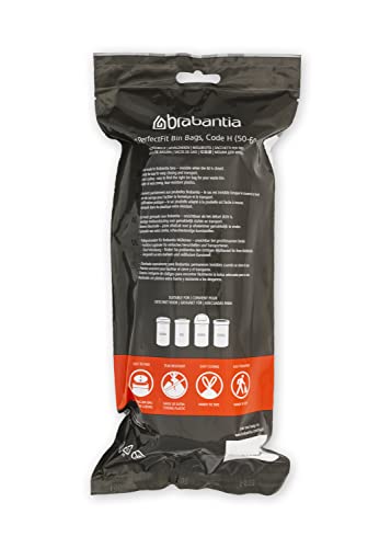 Brabantia PerfectFit Bin Liners - Tear-Resistant Plastic Trash Bags | 120 Count (Code H, 50-60L) 3