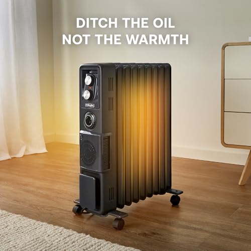 Dimplex ECR24TiFB Oil-Free Radiator - 2.4kW Turbo Fan Heater | 3 Settings | Black 3