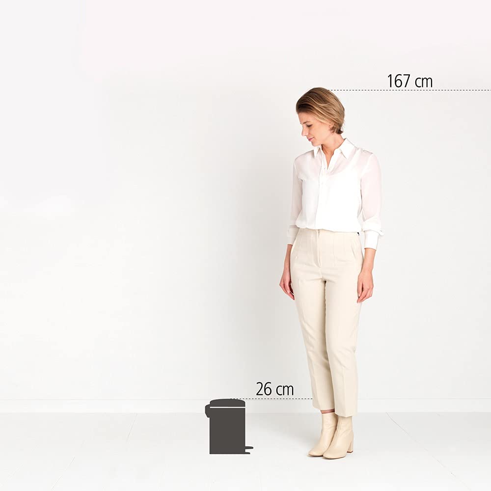 Brabantia NewIcon Pedal Bin 3L - Matt Black | Corrosion Resistant | Soft Close Lid 6