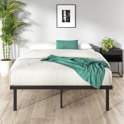 Zinus Caleb Double Bed Frame - 4ft6 (135 x 190 cm) - 14.2'' Height - Black Steel 3