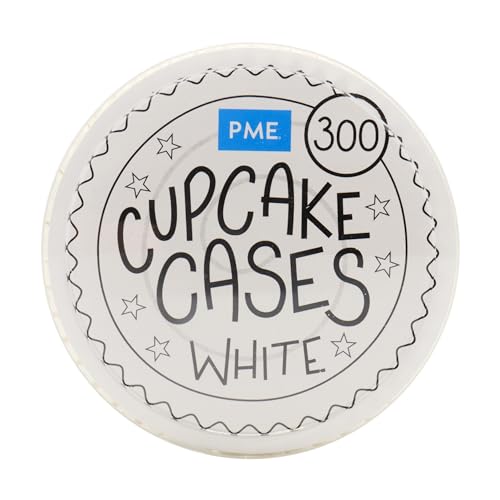 PME White Disposable Cupcake Cases - 300 Pack | Standard Size 51 x 30mm | Grease-Proof Paper 2