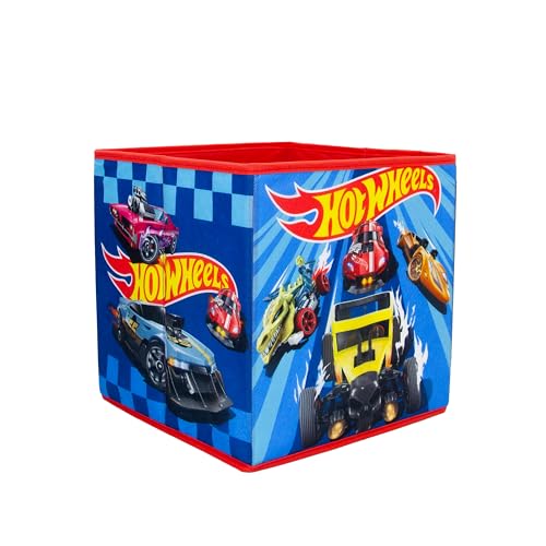 Character World Hot Wheels Officially Licensed Storage Boxes - 2 Pack | 30cm Foldable Polyester 3