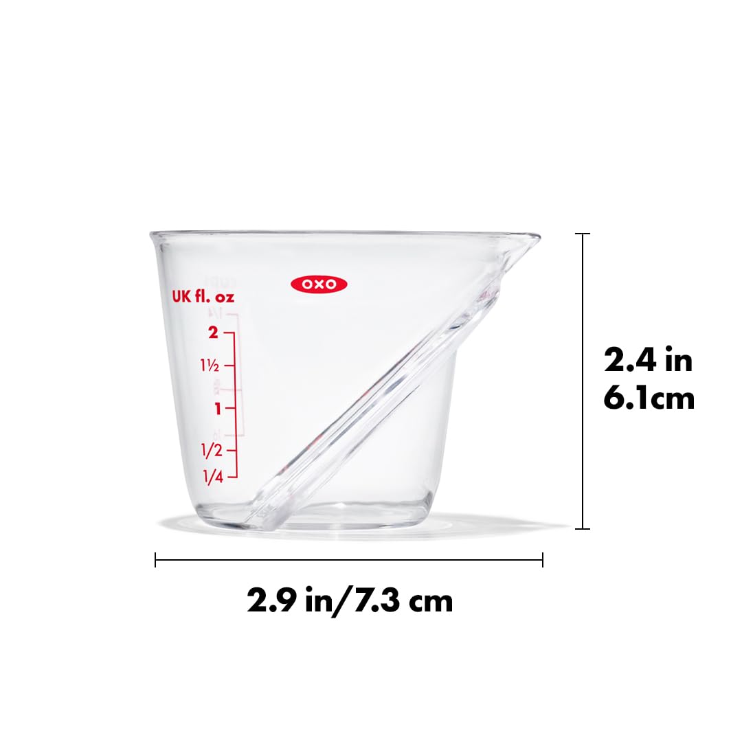 OXO Good Grips 60ml Mini Angled Measuring Jug - Read Measurements From Above | Metric & Imperial Markings 2