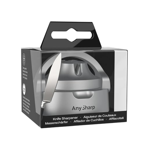 AnySharp Evo Knife Sharpener - Hands-Free Suction Base | Tungsten Carbide Edges | 2-Year Warranty 10