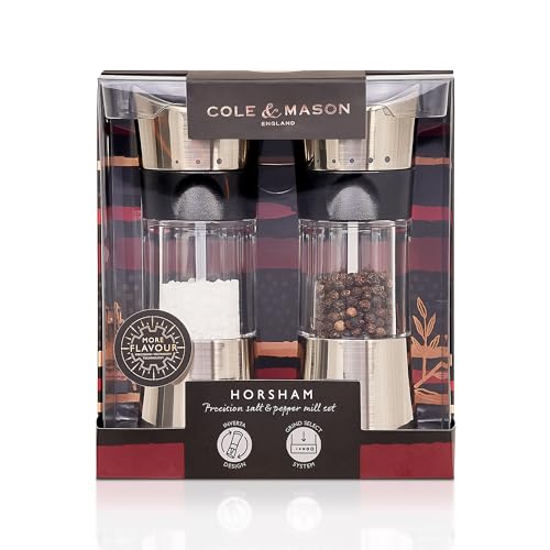 Cole & Mason H306598P Precision Horsham Inverta Salt and Pepper Mill Gift Set | Manual Grinders | 15 cm Tall | Chrome 10
